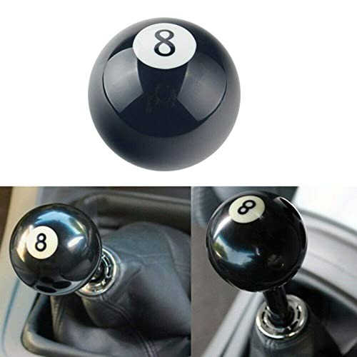 RYANSTAR Shift Knob Black 8 Ball Billiard Acrylic Gear Shift Smooth 8 Black