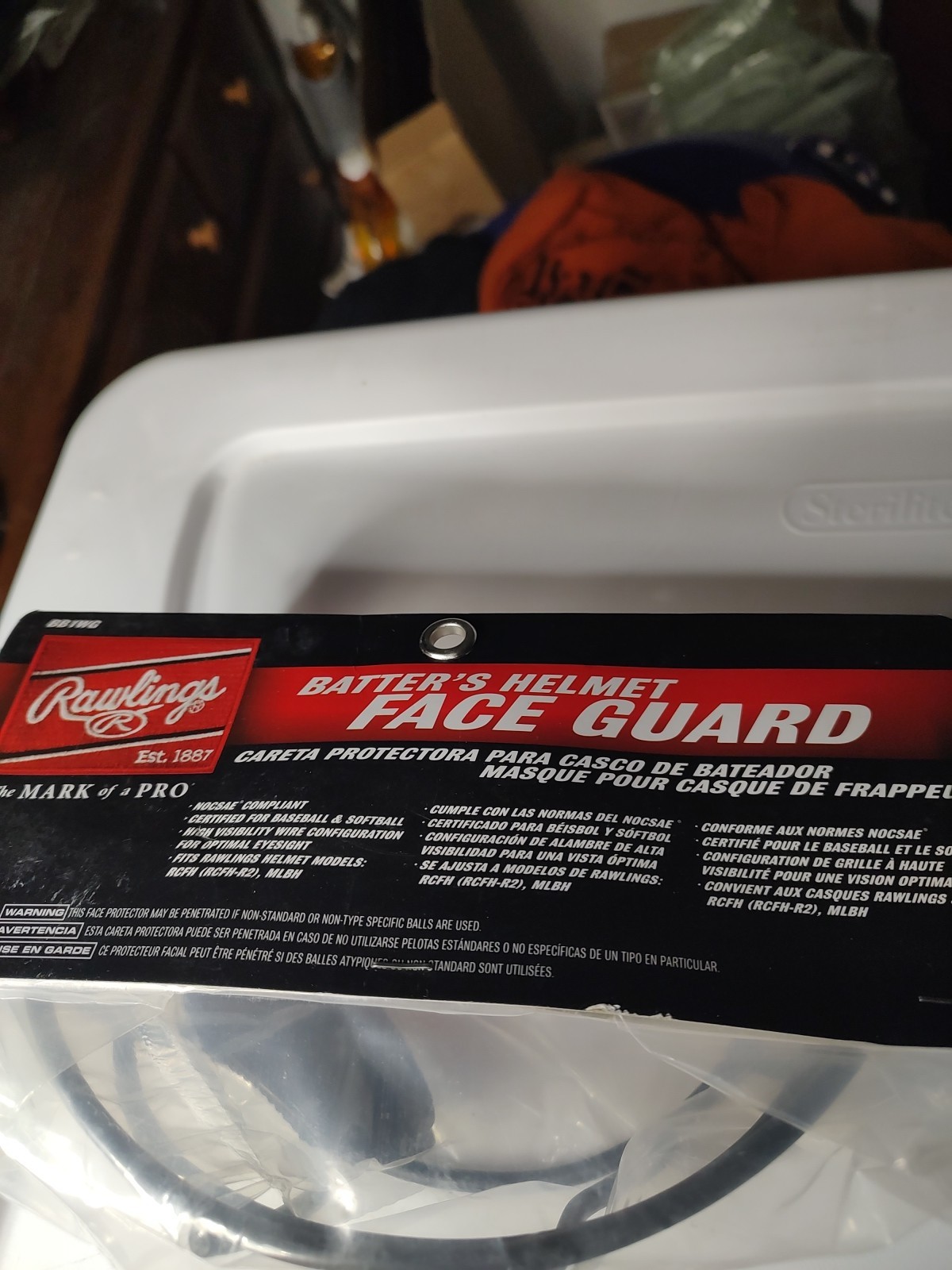 Rawlings BB1WG Face Guard - Black
