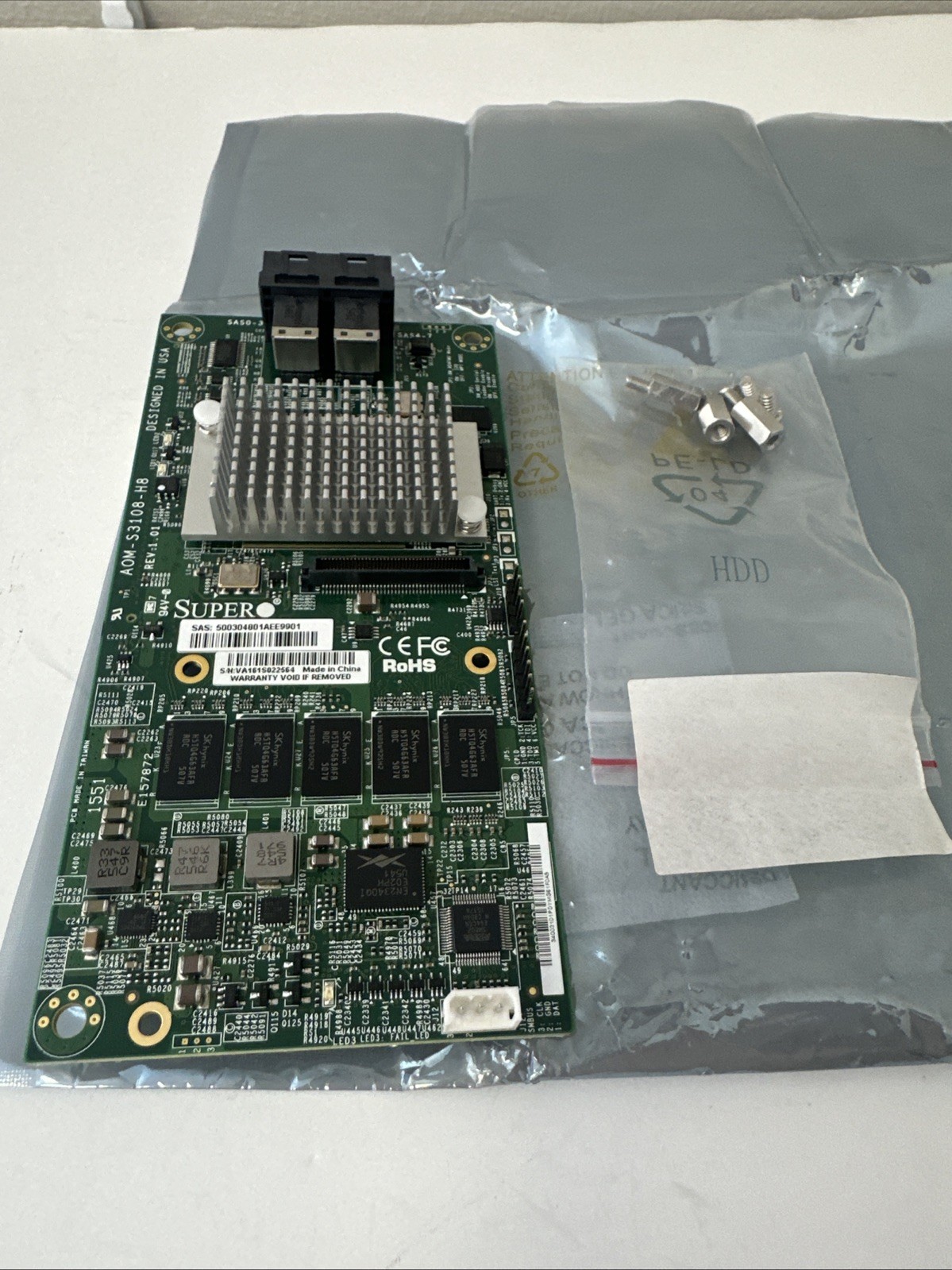 Genuine SUPERMICRO AOM-S3108-H8 Mezz Raid 12GBPS 3108 SAS INTERNAL
