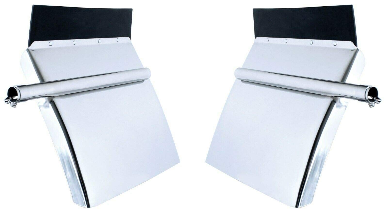 TORQUE Quarter Fenders for Semi Truck, 24" x 24" Stainless Steel, Tube Bracket