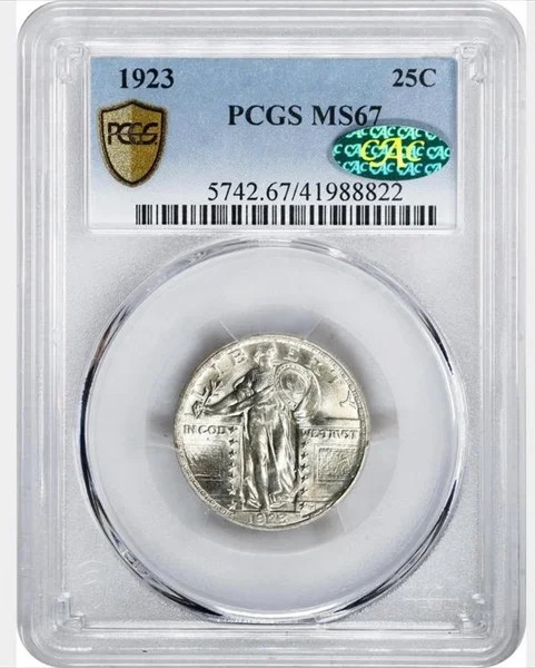 1923 Standing Liberty Quarter PCGS MS67 CAC
