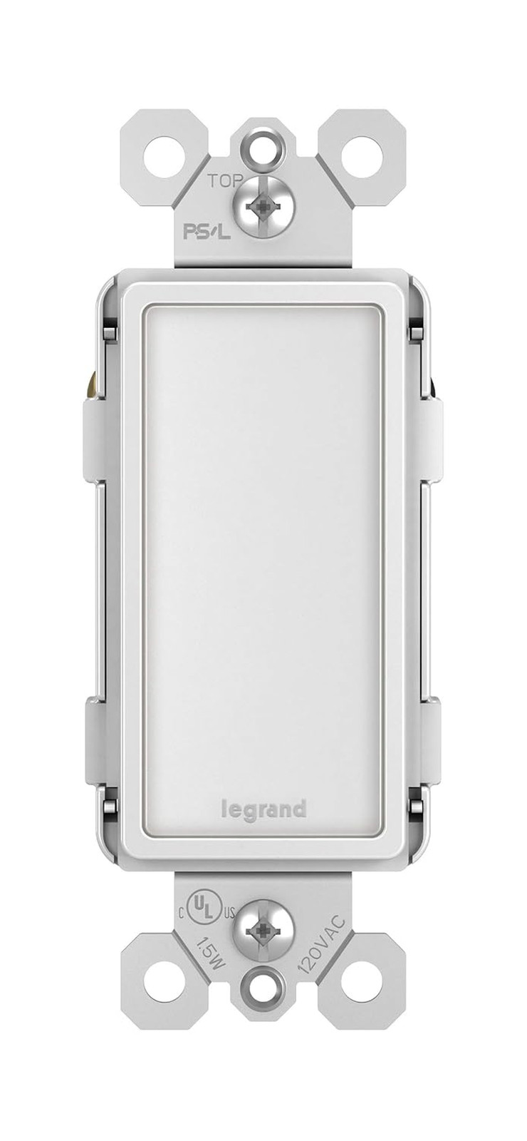 Legrand Radiant 15 Amp Full 5-Level Adjustable LED Night Light Outlet White | Pa