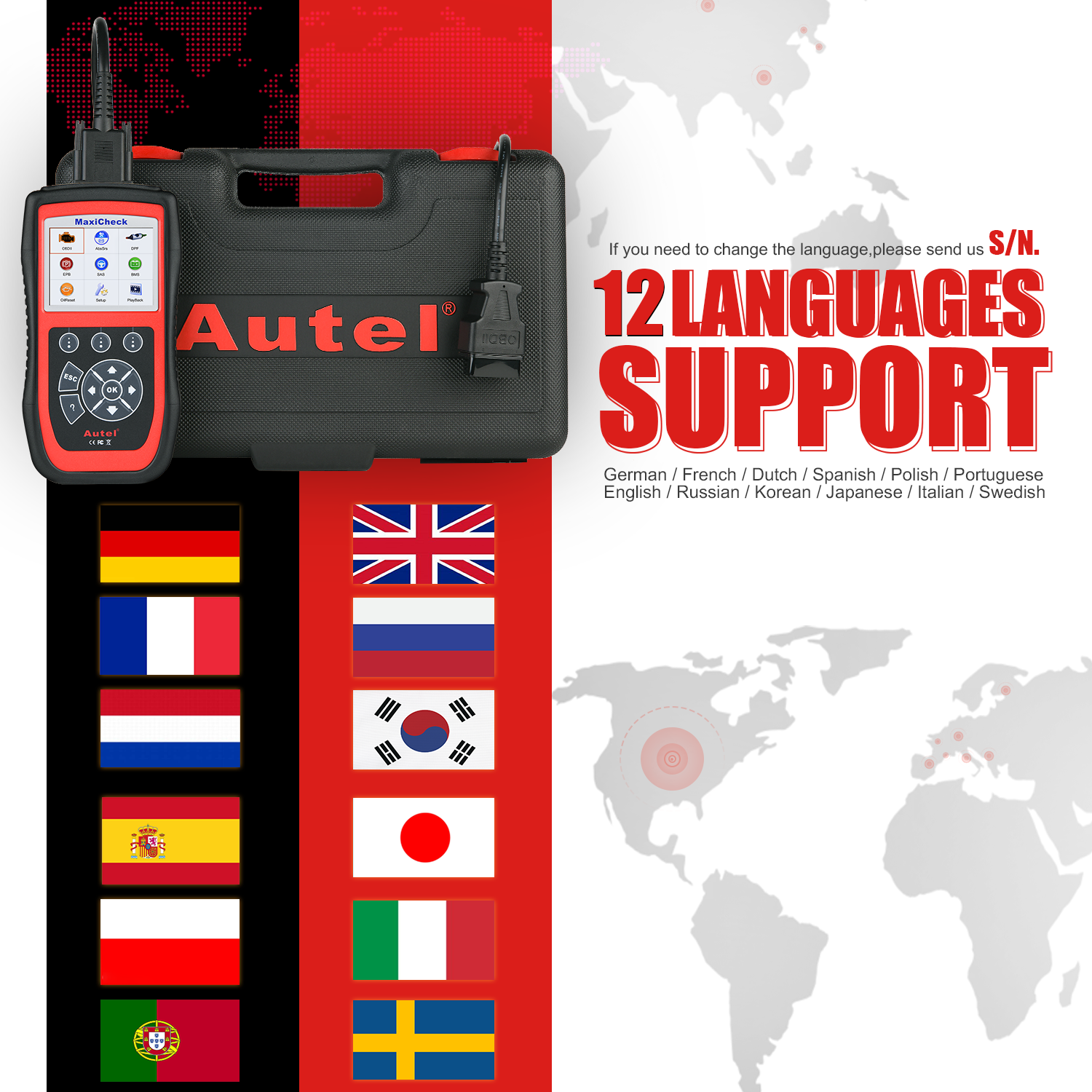 Autel MaxiCheck Pro Auto Bleed Tool for ABS Brake Bleeding, SRS, BMS, DPF, EPB