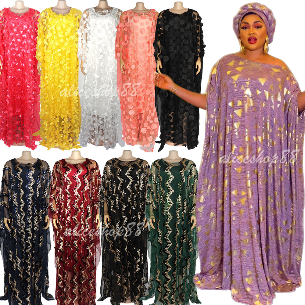 Moroccan Kaftan Dubai Abaya Women Muslim Dress Africa Dashiki Robe Eid Ramadan