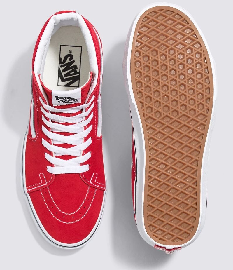 Vans Red Unisex Sk8-Hi Shoe 9.5M/11.0W - Brand New in Box
