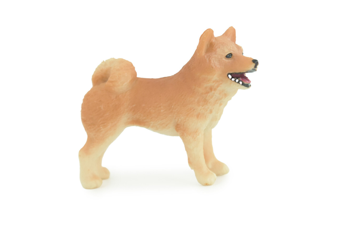 Shiba Inu Dog Toy, Realistic Hand Painted Rubber Model, 2 1/4 Inches CH959 BB209