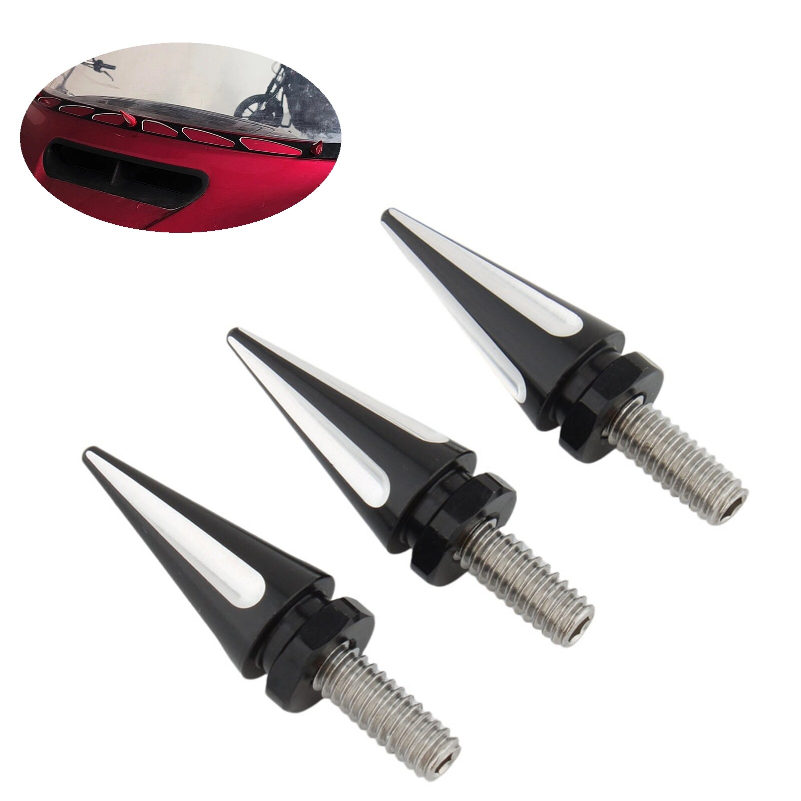 3PCS Black Windshield Screws For Harley Touring Street Glide FLHT 1996-2013