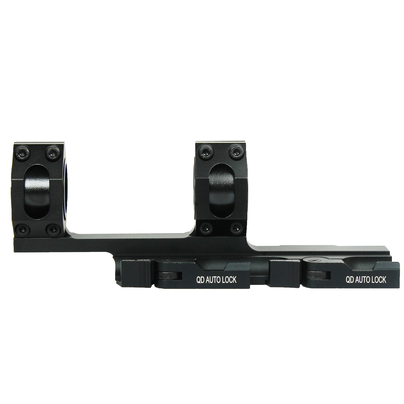 Quick Release 1"/30mm Ring Scope Mount&inserts Auto Lock 20mm Rail for Hunt