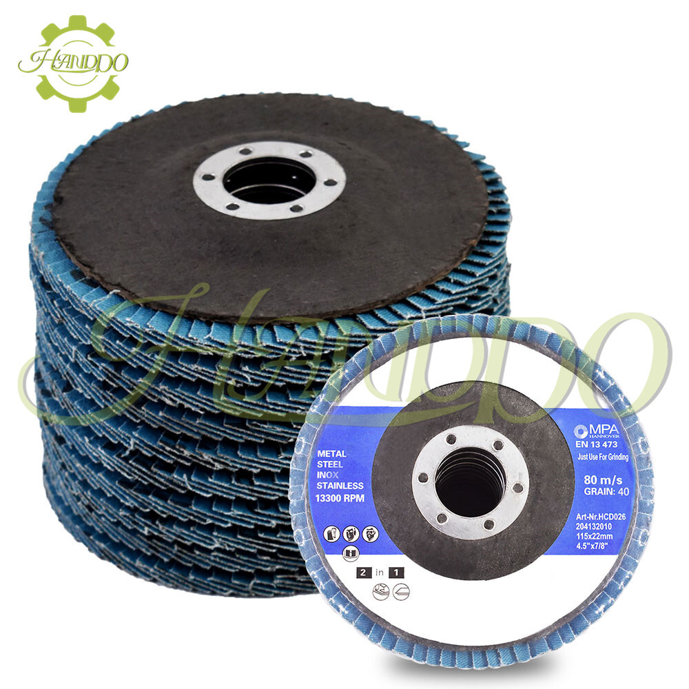 PACK50 4.5" x 7/8" 40 GRIT PREMIUM ZIRCONIA FLAP DISC SANDING GRINDING T29
