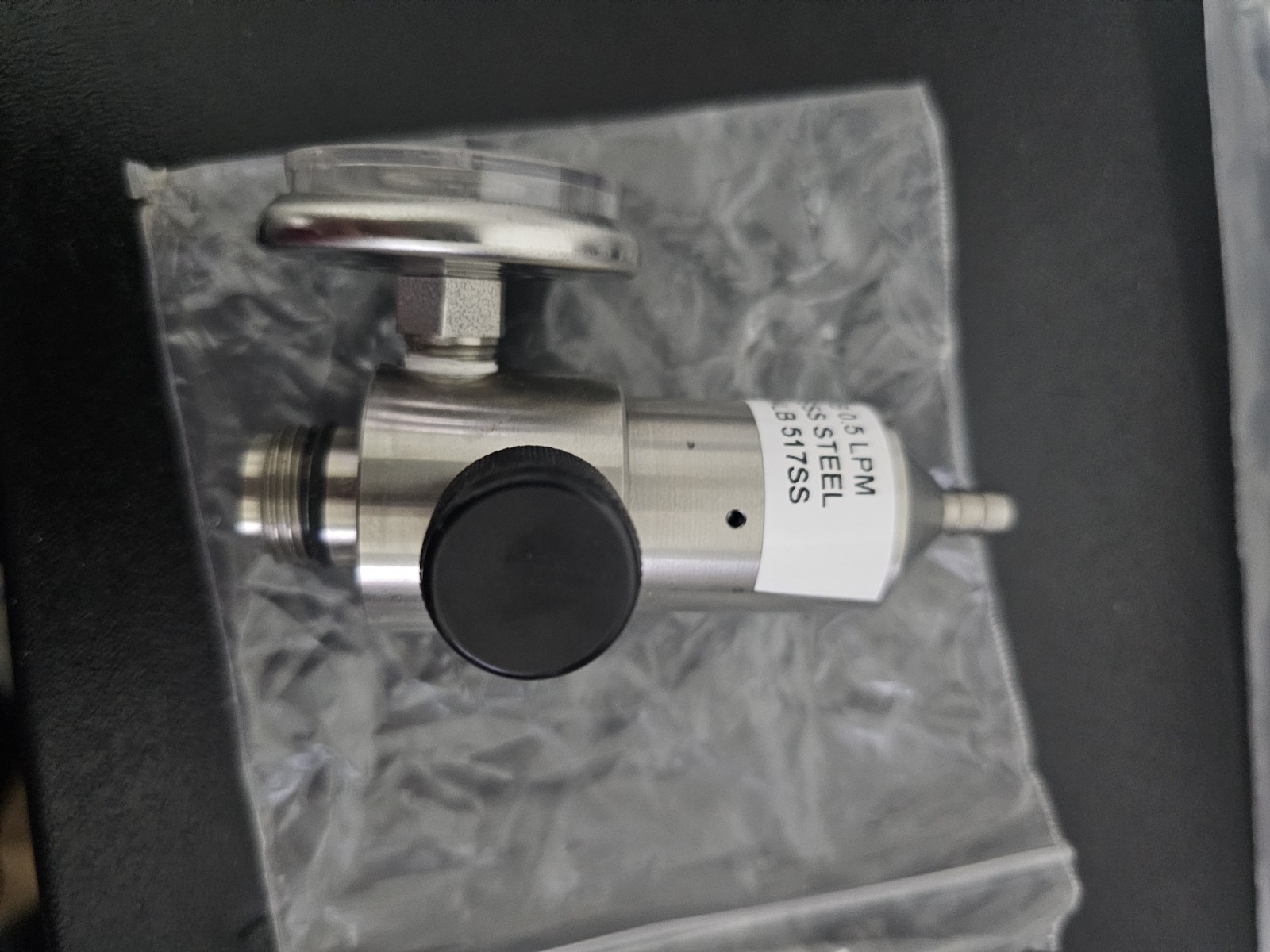 Norlab NLB 517SS Stainless Steel Gas Cylinder Regulator New 0.5 LPM