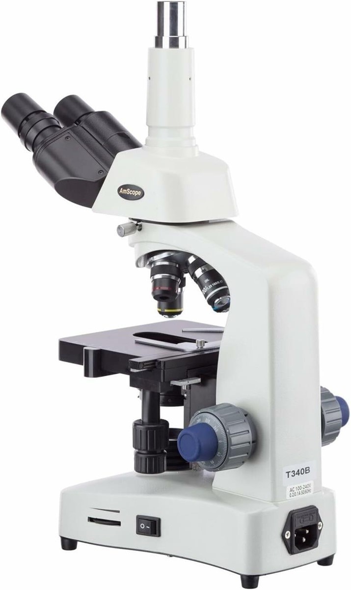 AmScope T340B LED Trinocular Biological Compound Microscope 40X-2000X