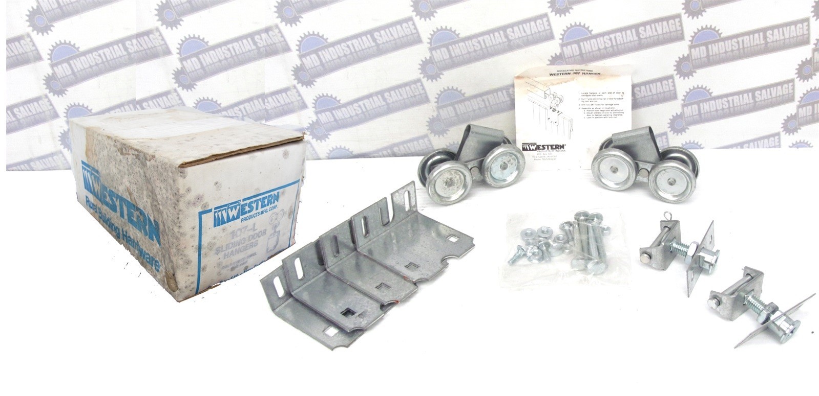 WESTERN - 107-L - SLIDING DOOR HANGER Pivot & Swing - 1-1/2" to 2 3/8" thick