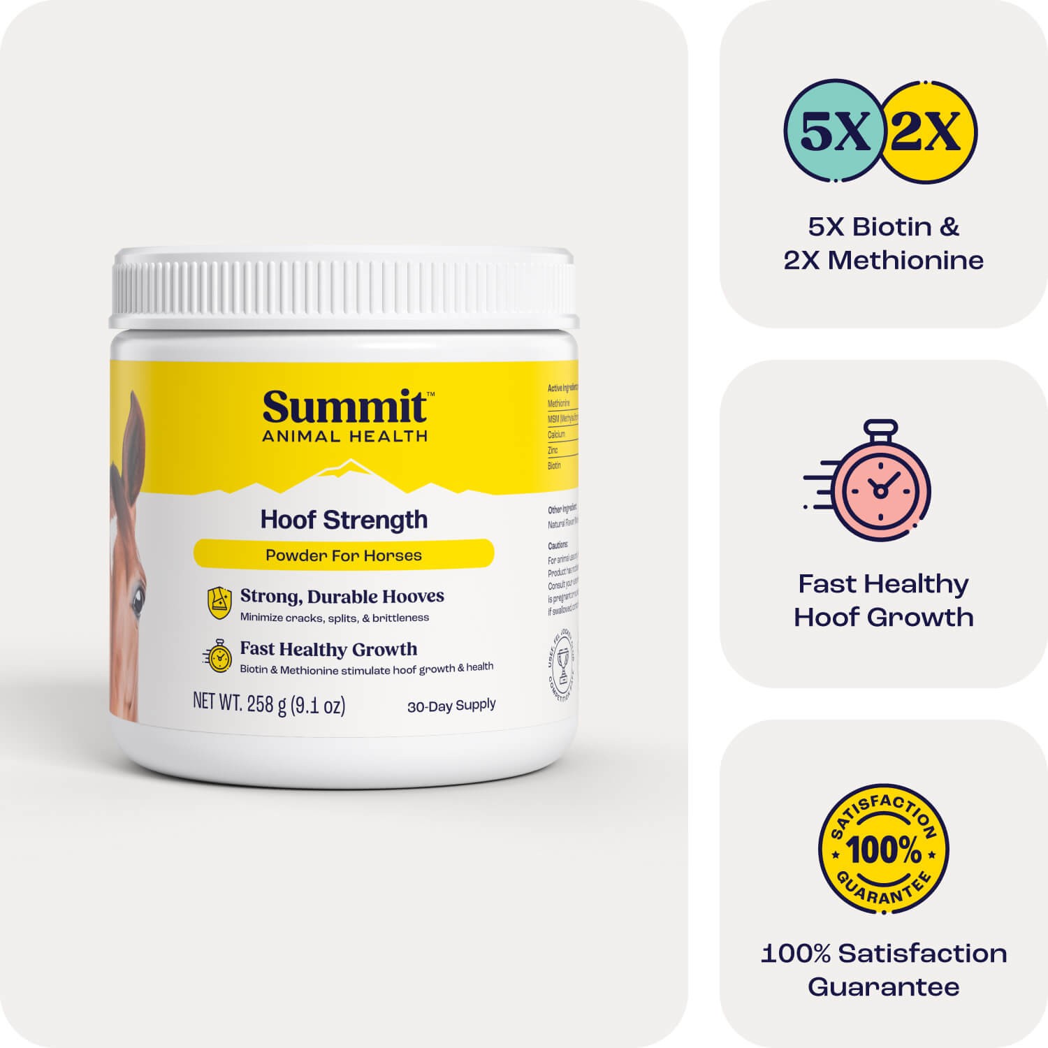 Summit Animal Health Hoof Strength Powder for Horses 9.1oz SAH1