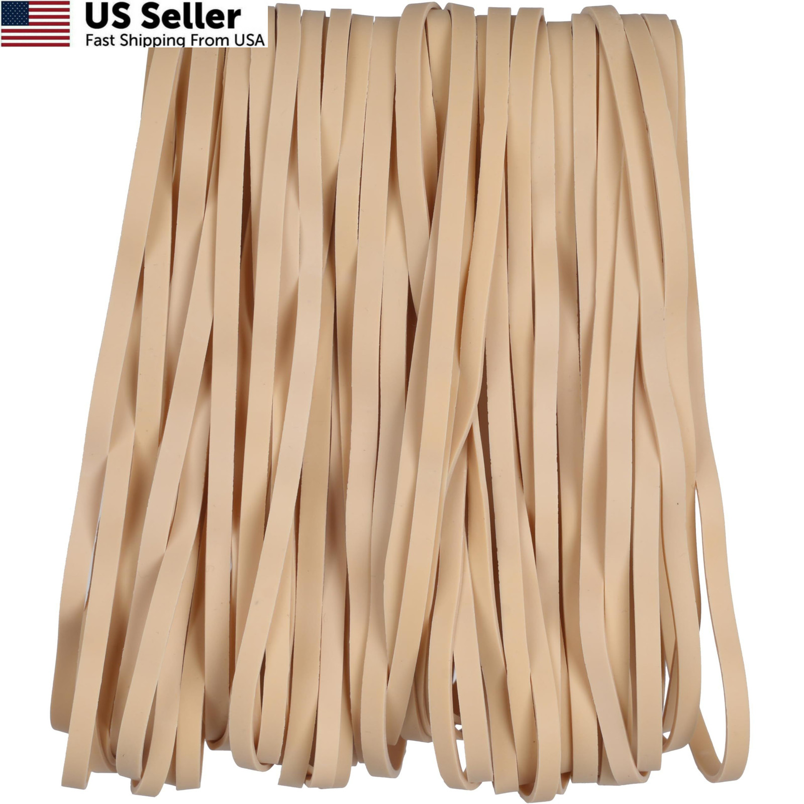 Foshine Rubber Bands Garbage Can Elastic Large 8inch 45Pcs Trash Beige
