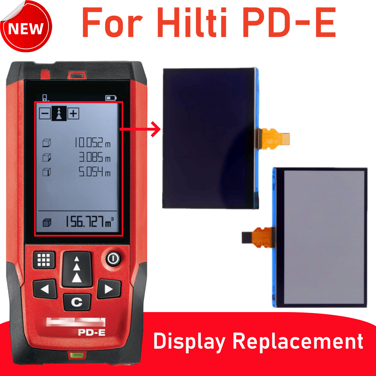 For Hilti PD-E 01 Laser Range Meter Measuring Kit LCD Display Screen Repair Part