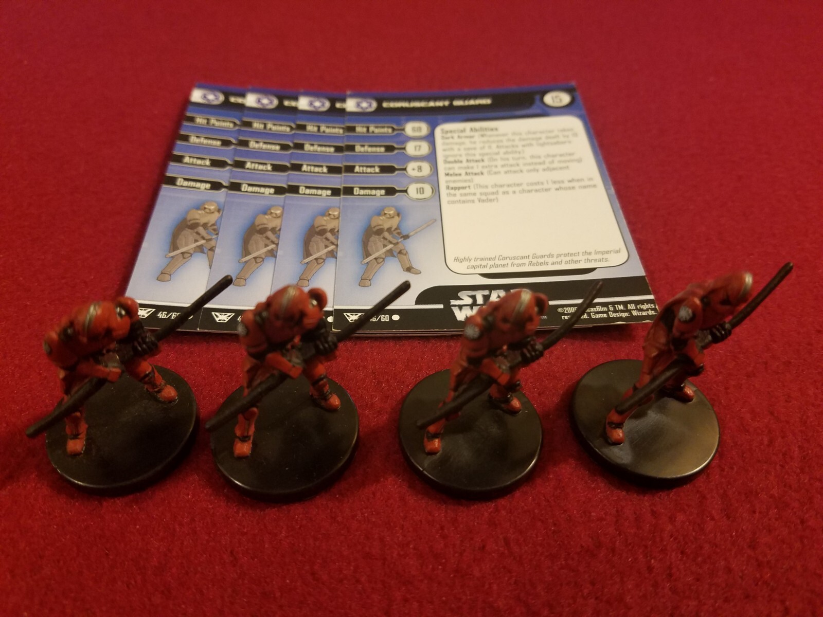 Star Wars Miniatures Champions of the Force 46 CLEARANCE x4 Coruscant Guard