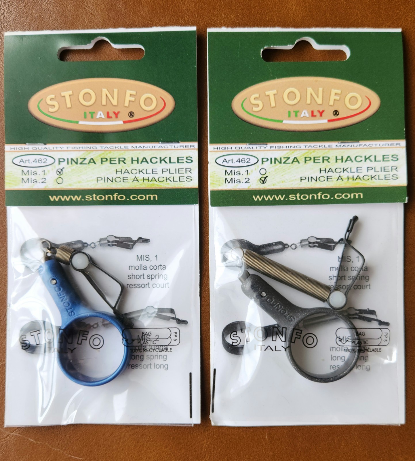 new STONFO HACKLE PLIER (rotary)  #1 or #2 - 2 CHOOSE  (catalog # 462)