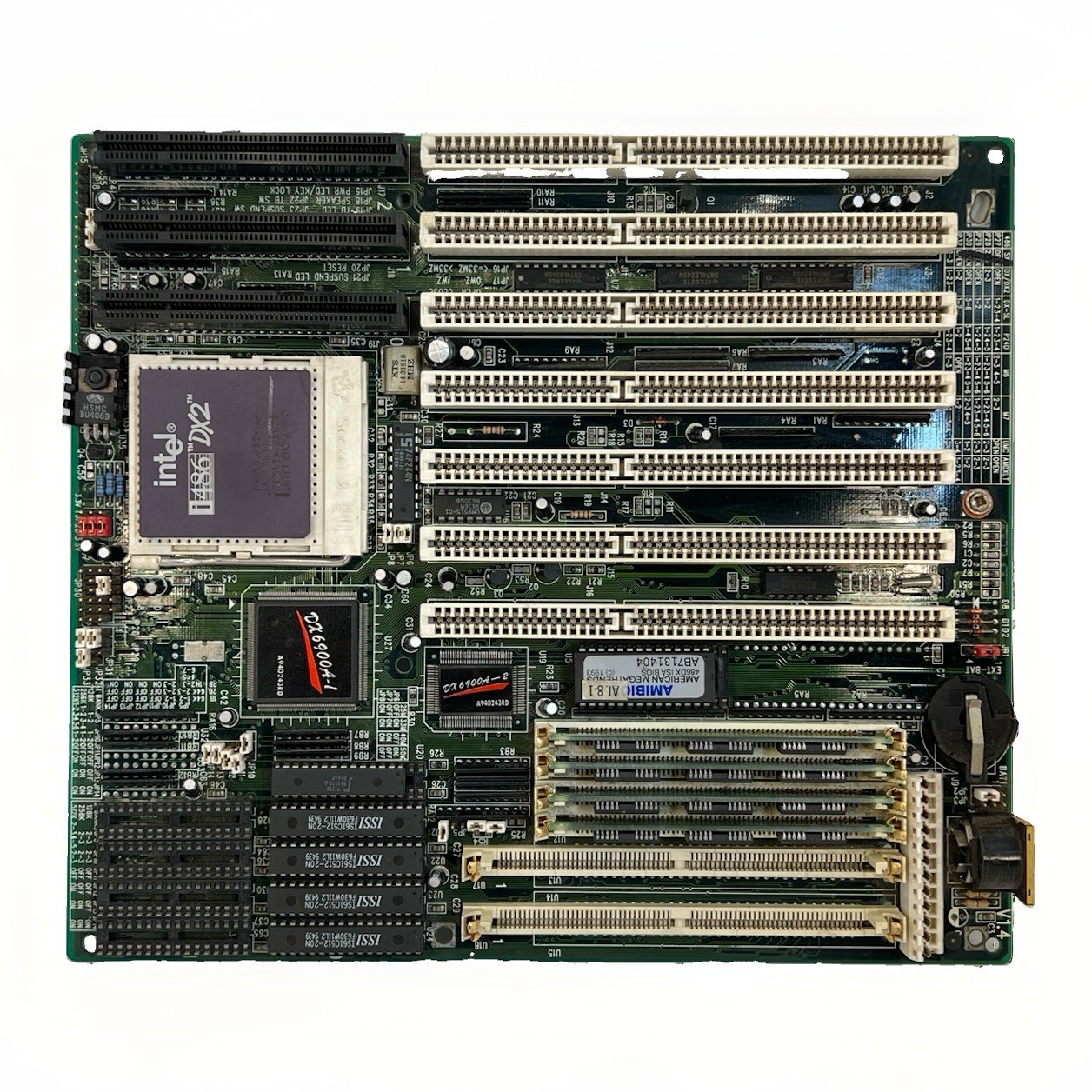 Vintage 486 DX2-66 Motherboard Intel CPU PCI ISA Socket 3 Untested AMI BIOS