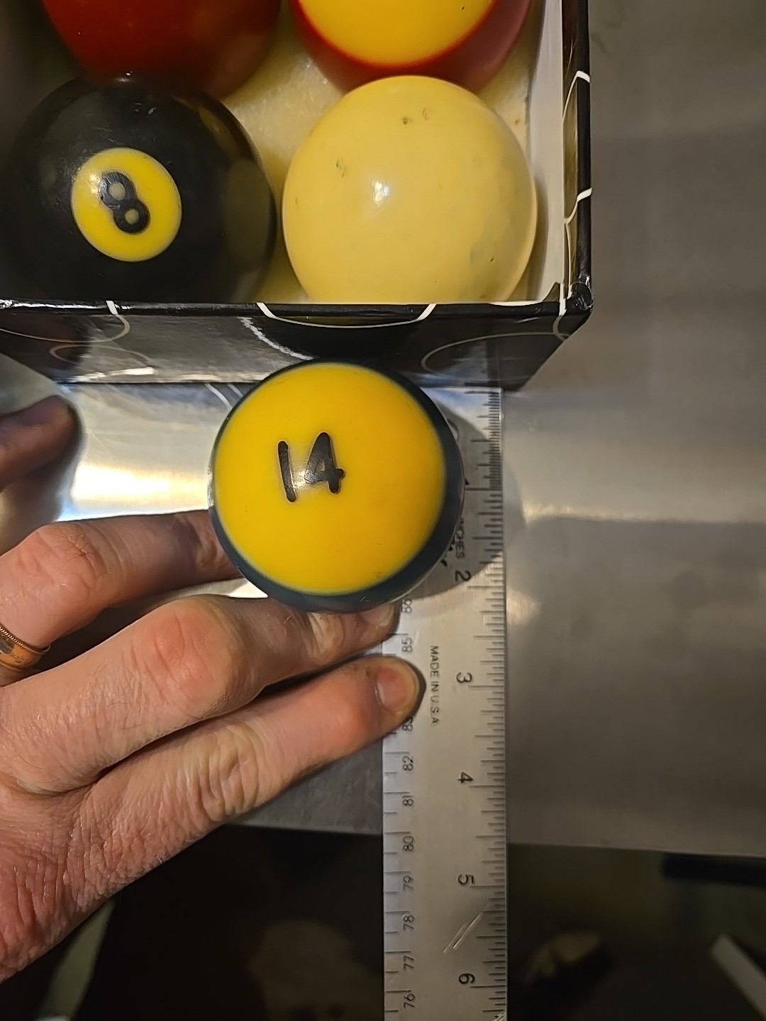Vtg Pool Balls Complete Billiard Set