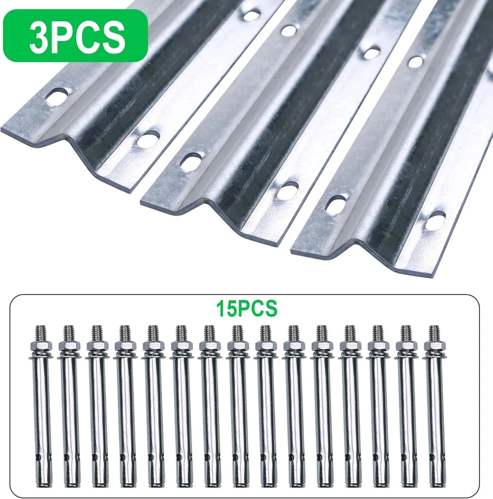 12FT Heavy Duty Galvanized V Track Kit for Sliding Gates & Barn Doors