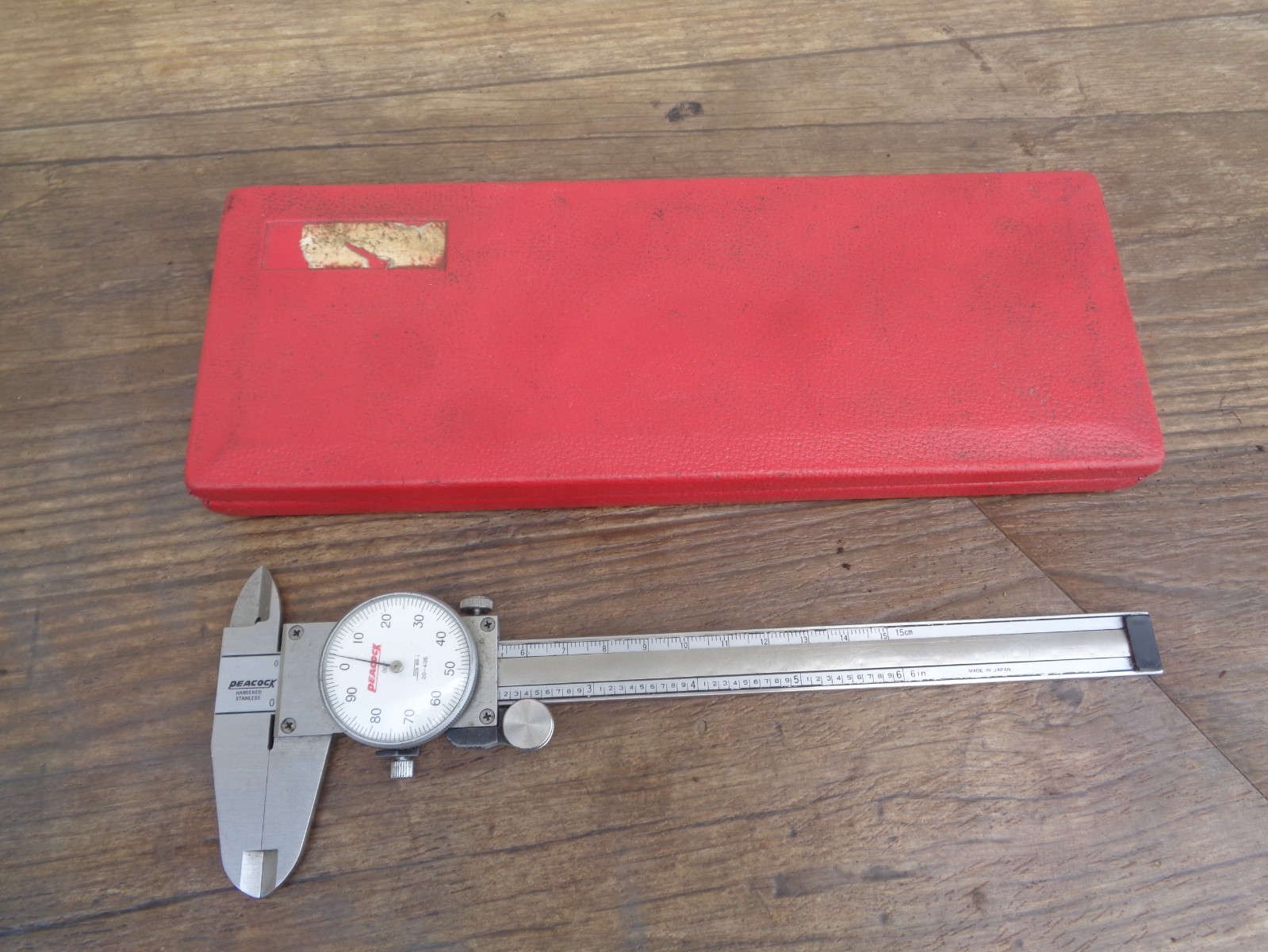 Vintage PEACOCK ~ No. 20-435 Dial Caliper w/ Plastic Case.