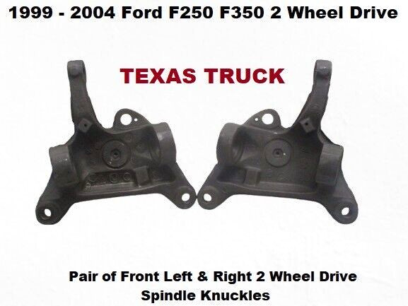F81A-3106-BG 99 to 04 F250 2 wd Front Left & Right Steering Knuckle Spindles OEM
