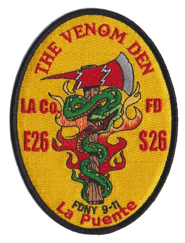 LA County Station 26 Yellow Design Venom Den La Puente  NEW Fire Patch .