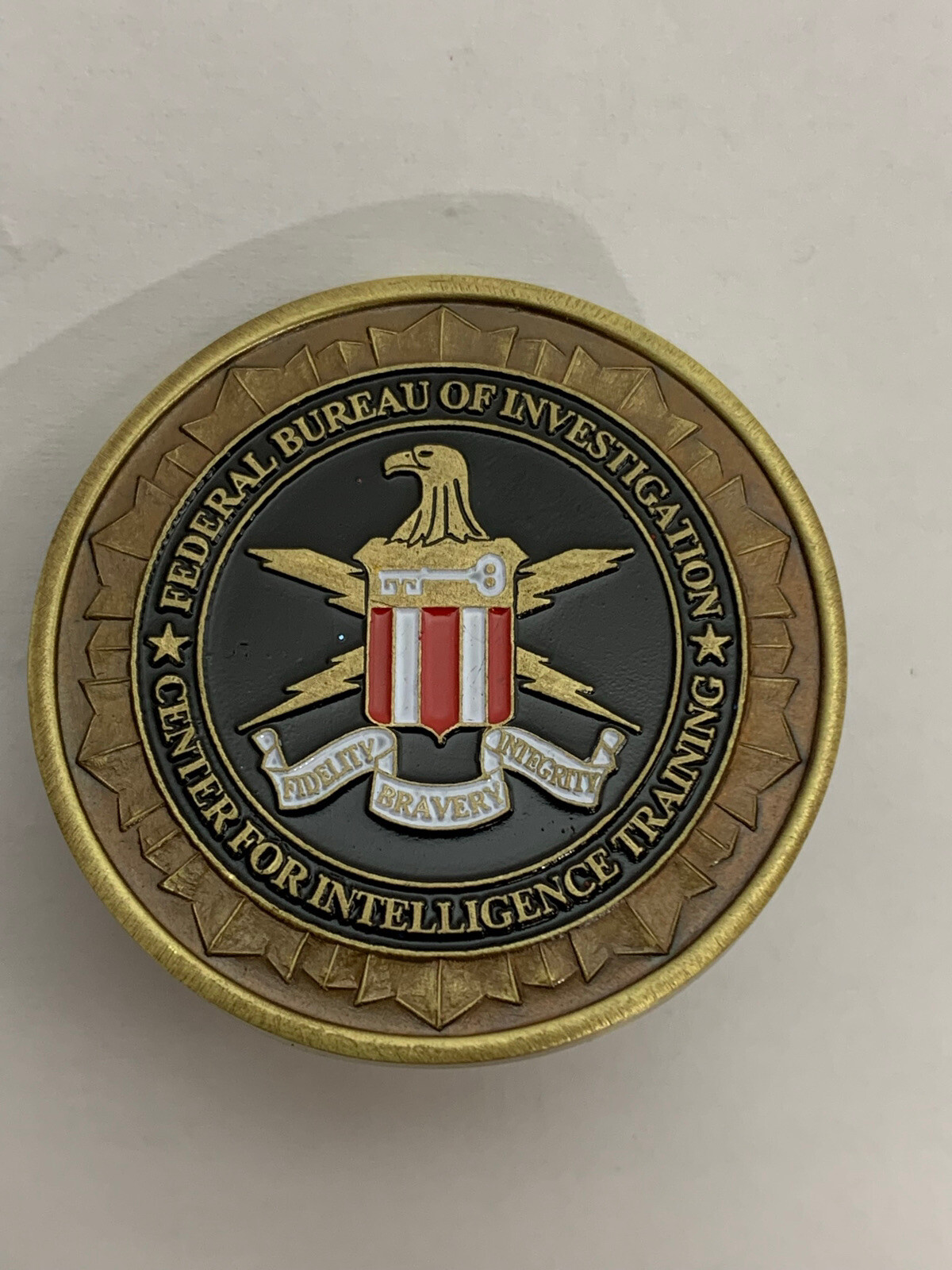 Federal Bureau of Investigation Center Intelligence Training Challenge Coin FBI
