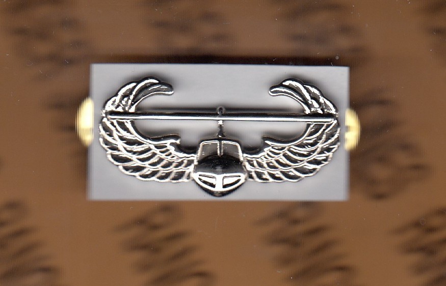 US Army Air Assault wing fullsized Stabrite ~1.5" uniform badge award c/b