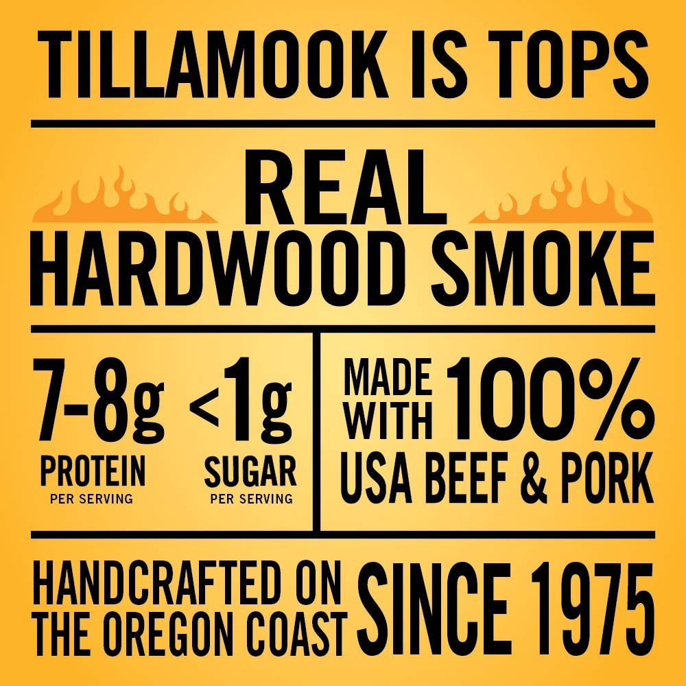 Tillamook Country Smoker Real Hardwood Smoked Silver Dollar Beef Jerky, Old...