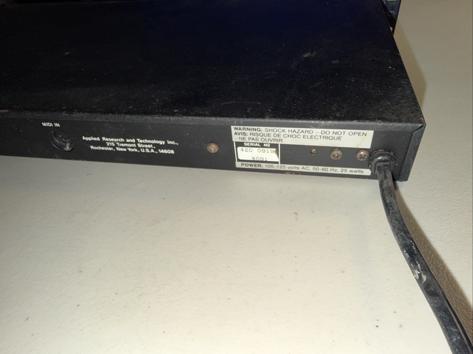 ART MULTIVERB LT 16 BIT DIGITAL MULTI-EFFECTS PROCESSOR - FOR PARTS, UNTESTED
