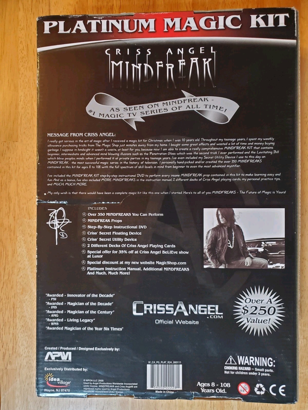 Criss Angel Mindfreak Platinum Magic Kit 350+ Tricks DVD Included Excellent