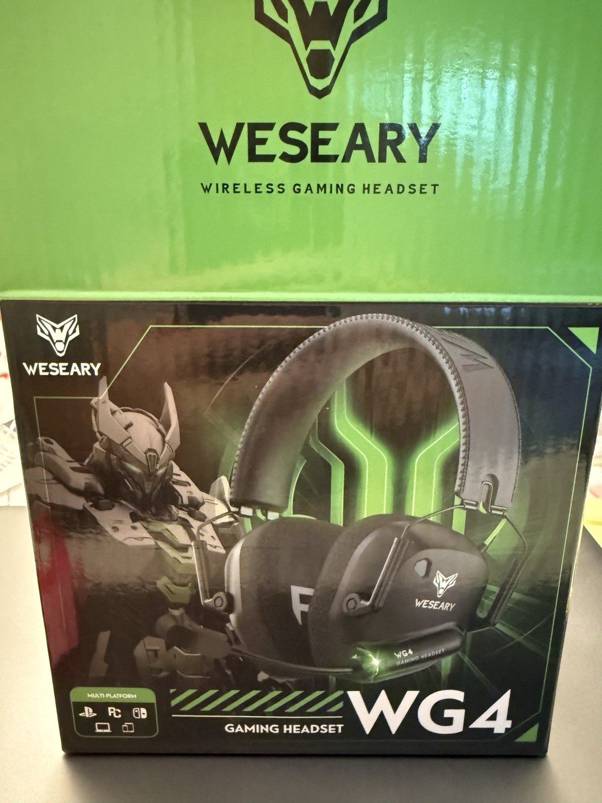 WESEARY WG4 Wireless Gaming Headset -PC, Mac, Switch, Mobile, 3D Stereo - Blue