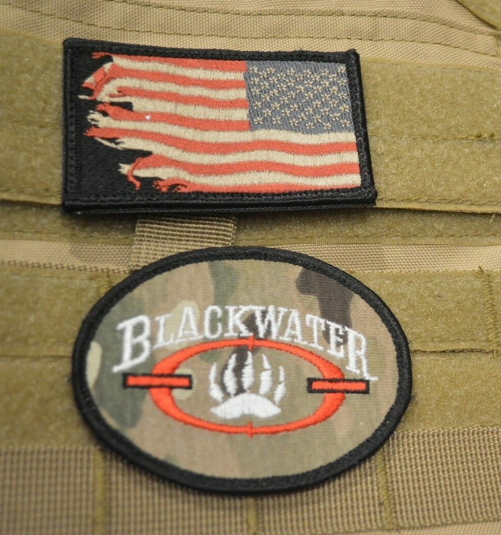BAGHDAD BASHER PRIVATE SECURITY MILITARY CONTRACTOR PMC DSS vêlkrö 2-PATCH SET