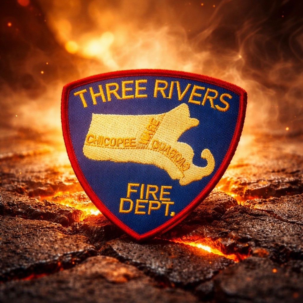 Three Rivers Fire Dept Patch Massachusetts Firefighting & Rescue Collectible