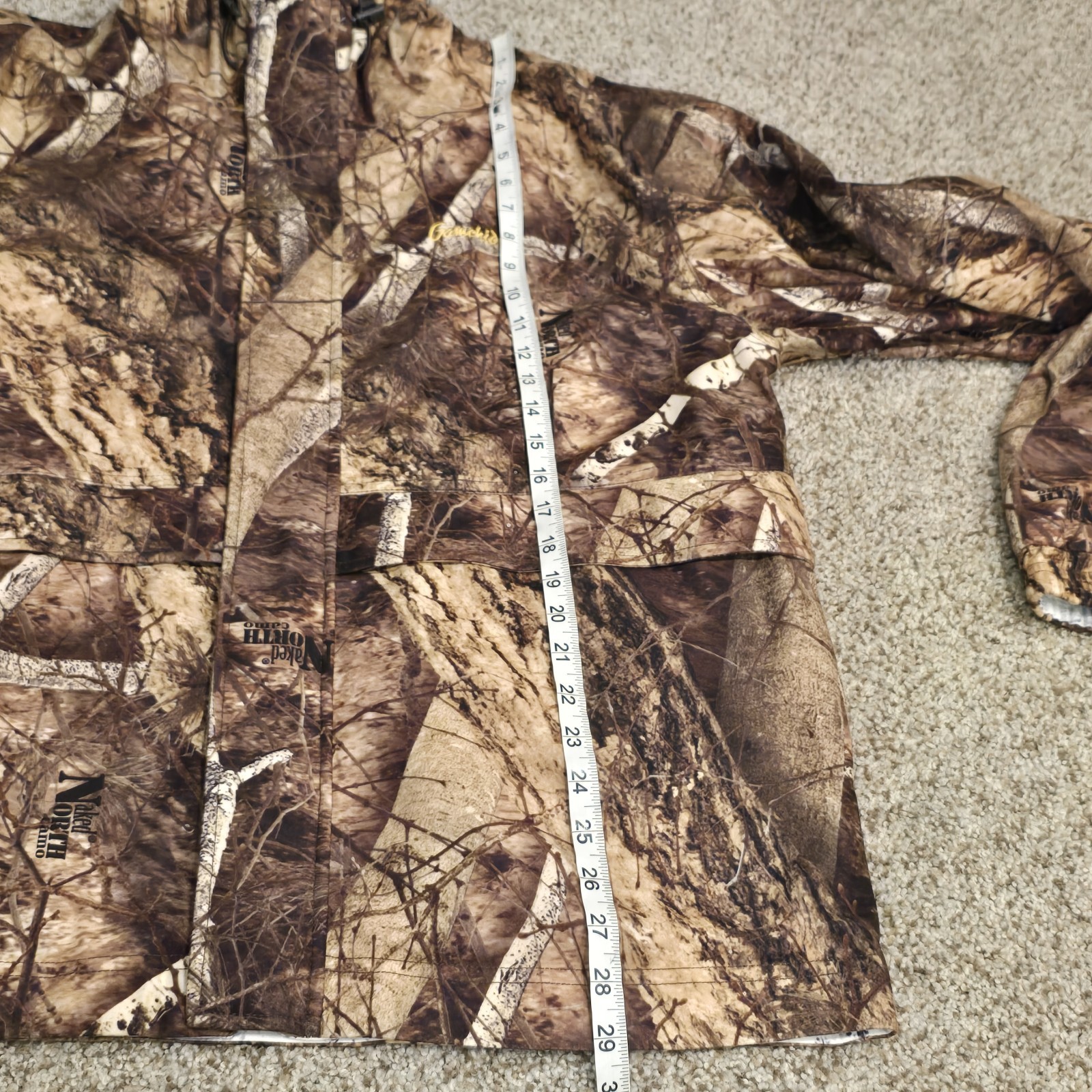 Gamehide Windproof Jacket Reversible Naked North Snow Camo. Size L NWOTs