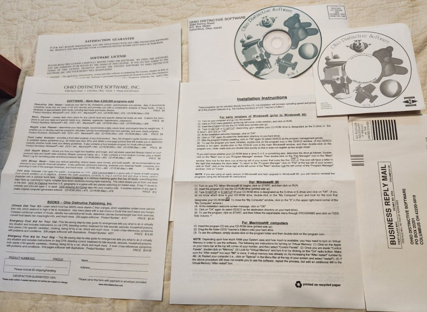 1997 Macromedia Ohio Distinctive Software Volume 1 Computer Program w/ Paperwork