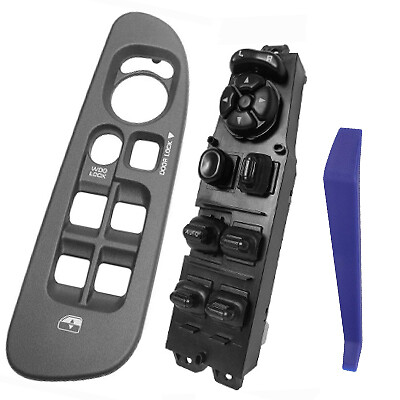 Master Window Switch Control + Grey Bezel for 2001-2004 Dodge Dakota 68171680AA