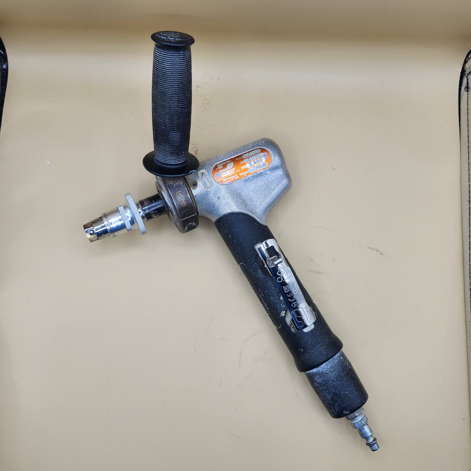 Dynabrade 51450 Two-Hand Rotary Buffer 5in-8in Air Tool Tested Works