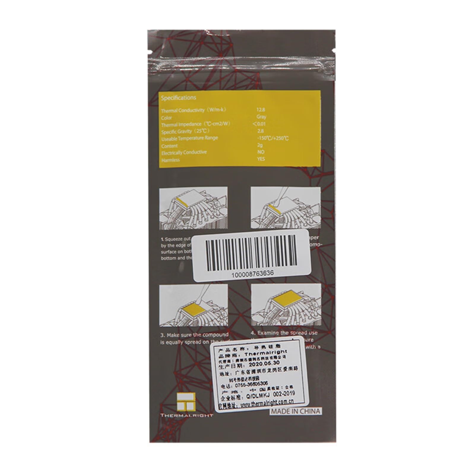TF7 2 Gram Thermal Paste 12.8W/m.k Heatsink Compound CPU Cooler High Durable
