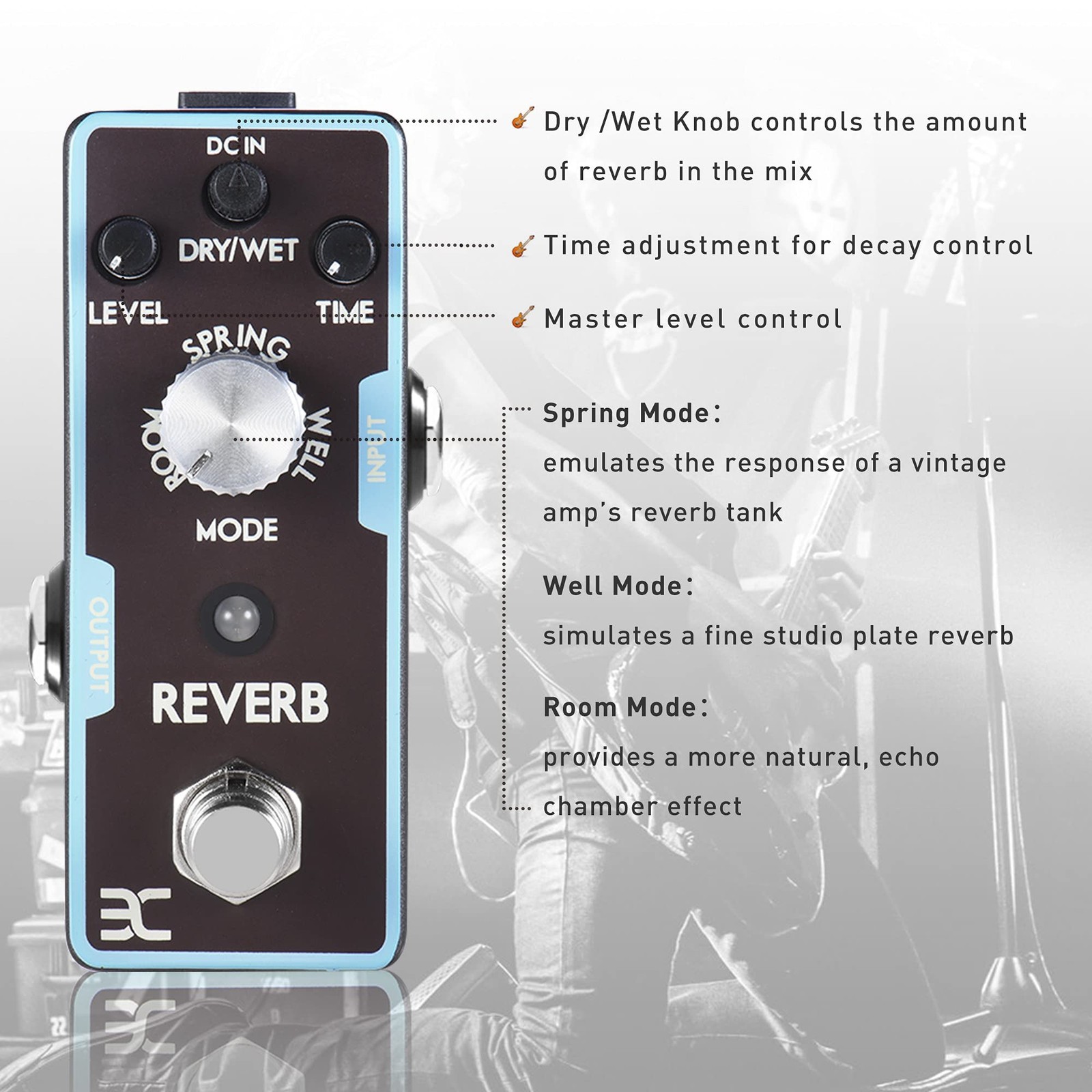 Mini Digital Reverb Pedal