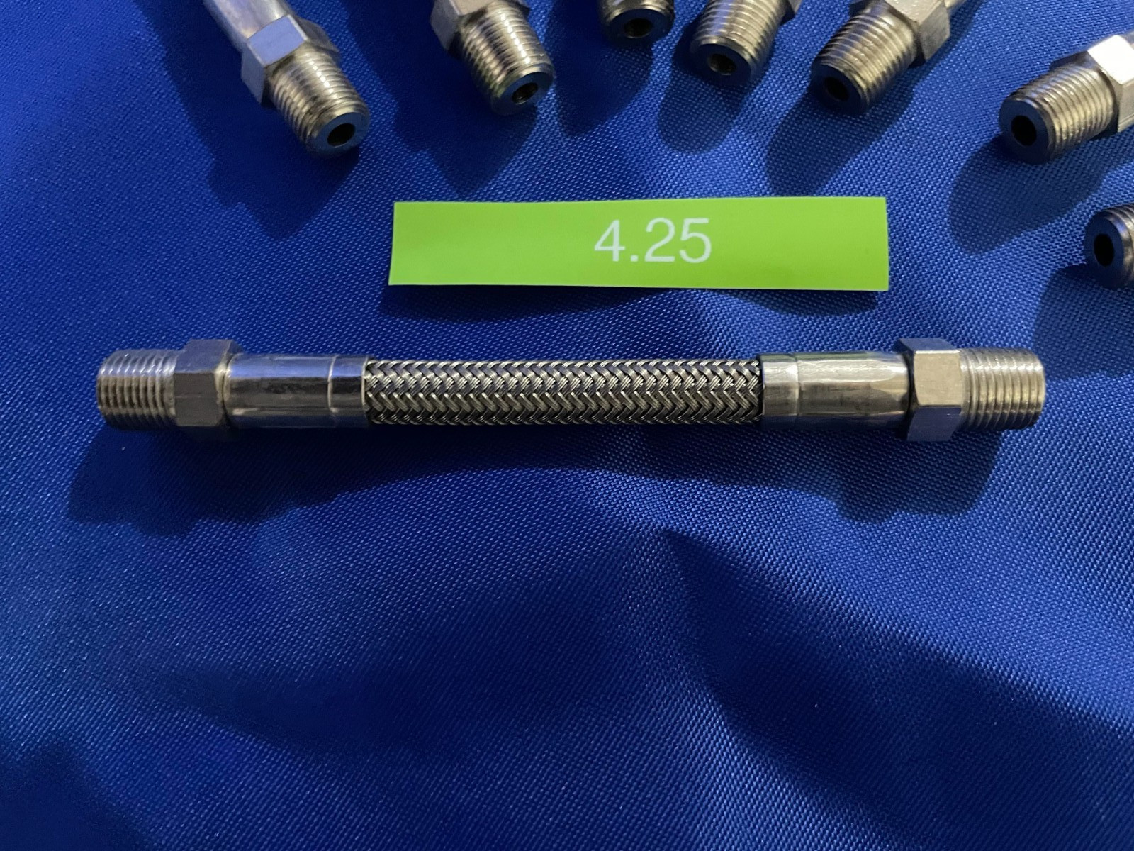 Paintball stainless steel braided hose 4.25" NOS