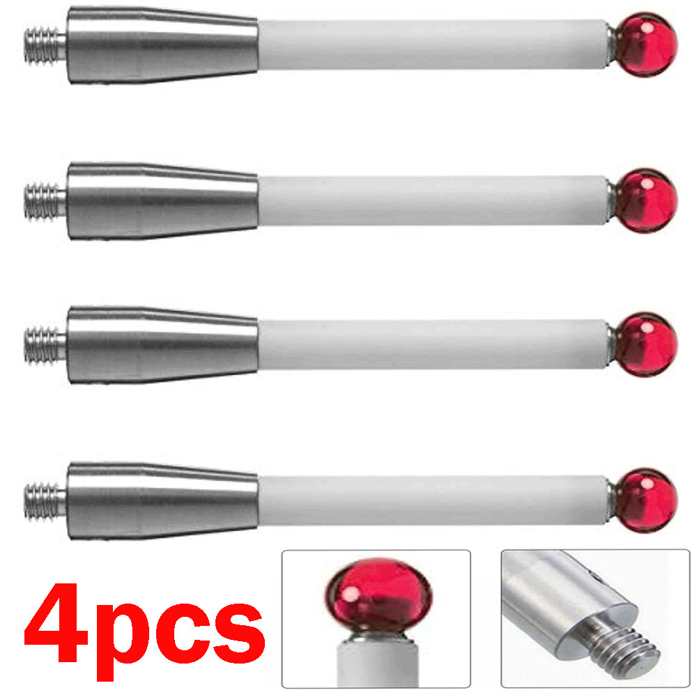 A-5000-3709 4Pcs for Renishaw CMM Probe Stylus 50mm-Ceramic Stem - 6mm Ball NEW
