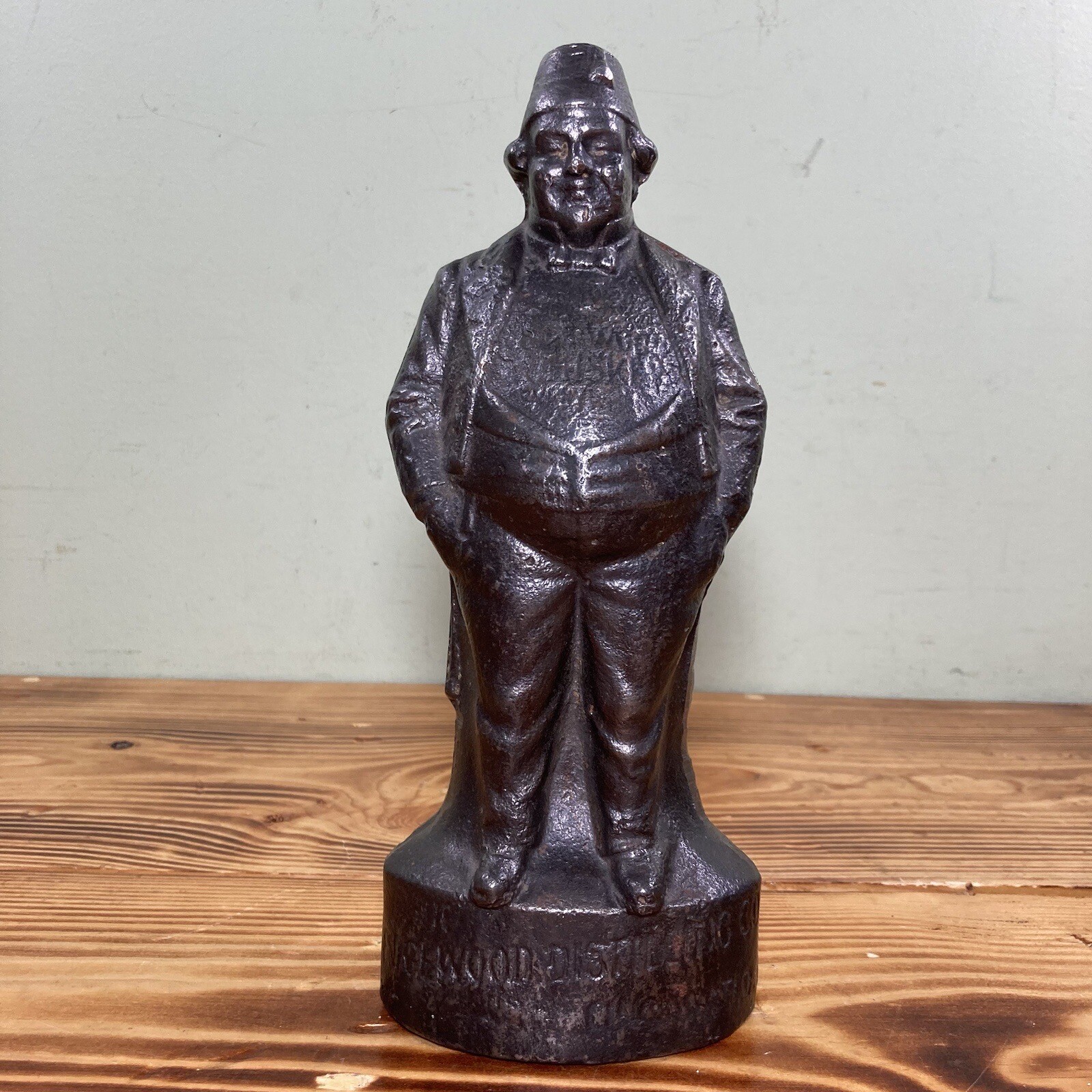 Edgewood Whiskey Man Cast Iron Statue Edge Wood Distilling Co Rare!! Cincinnati