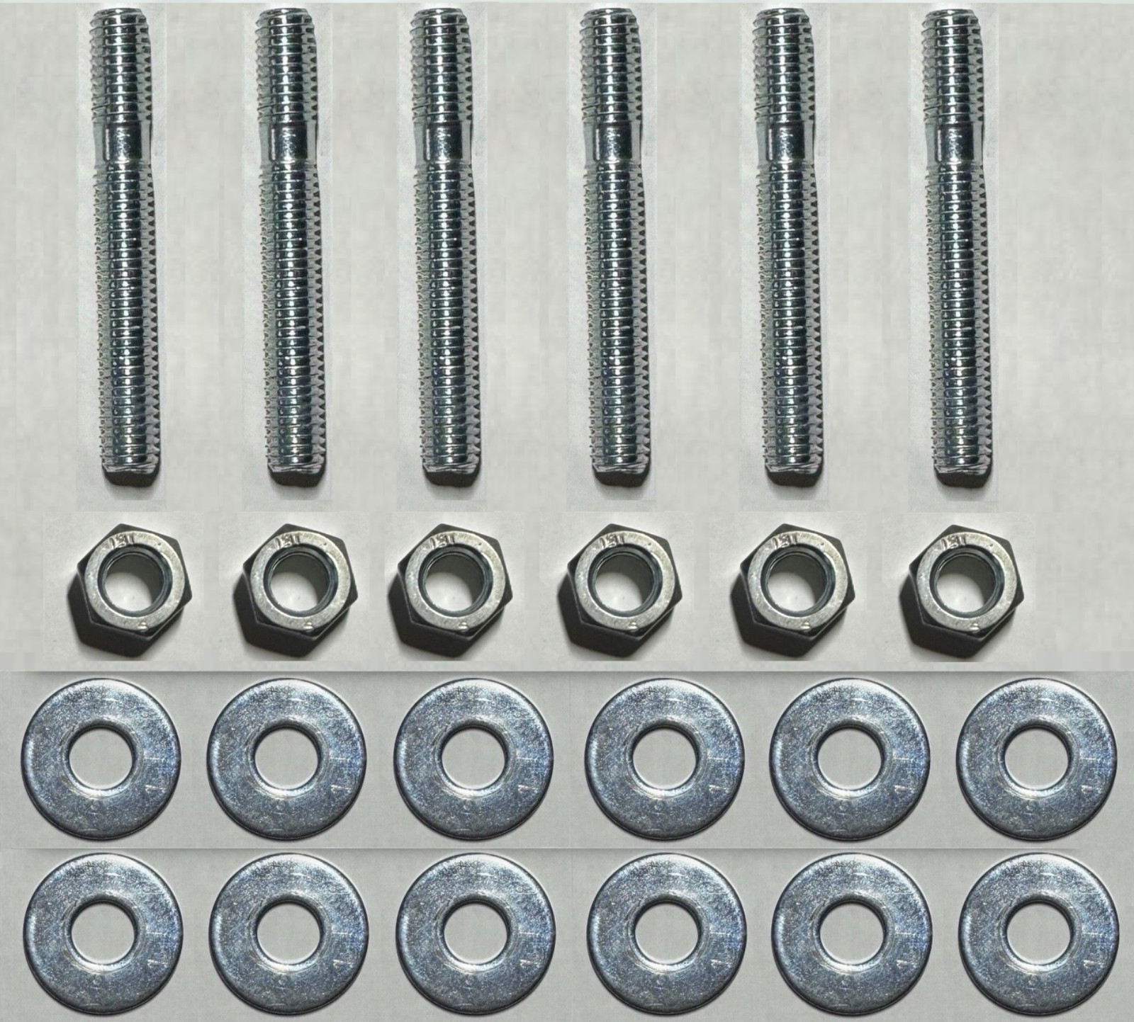 6 IKEA Threaded Pin Pins + 6 Metric Nuts + 12 Washers PART# 114509 100712 100854