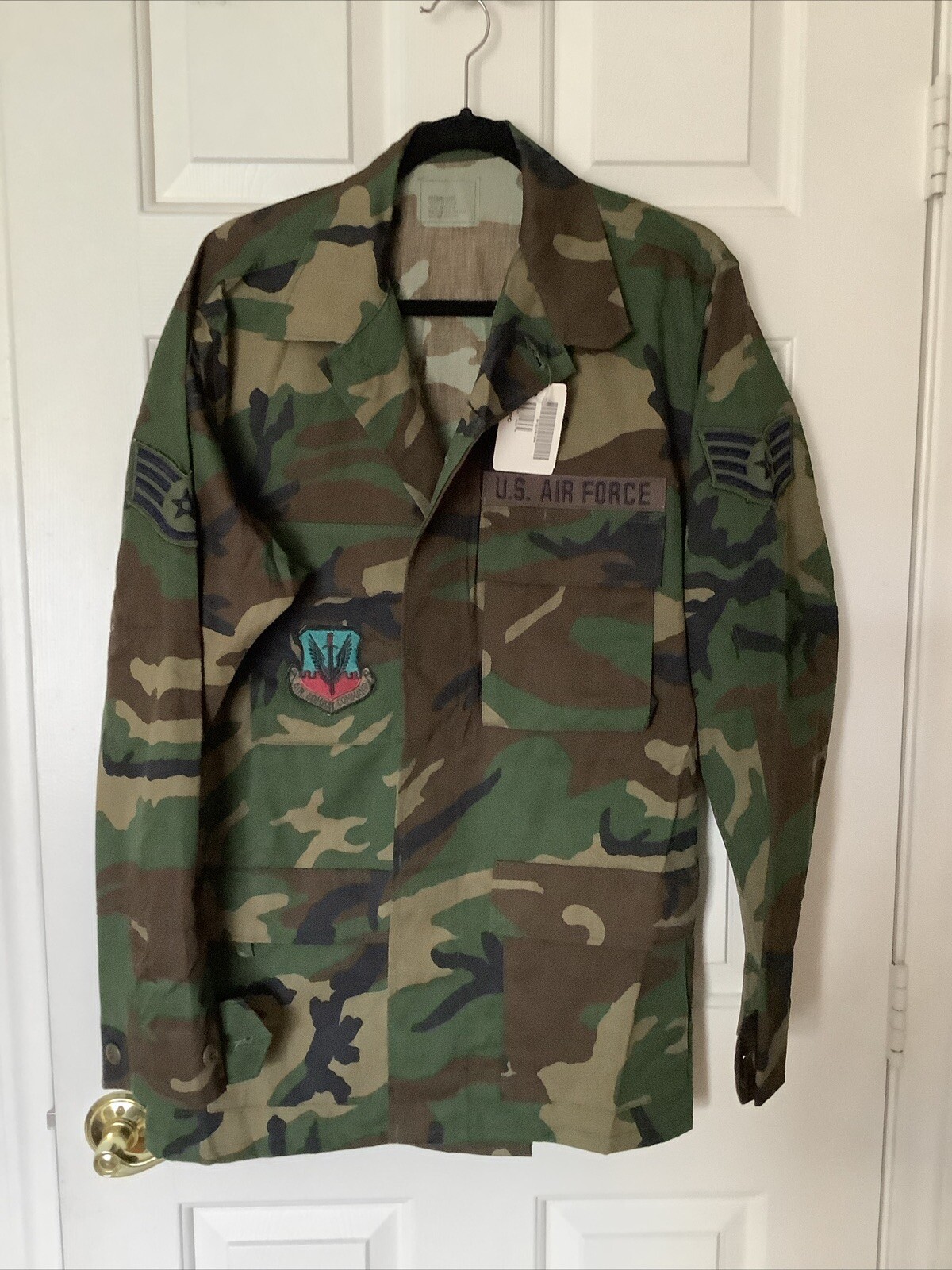 NEW - Military Woodland Camo Hot Weather Combat Coat  Med Long 8415-01-084-1648