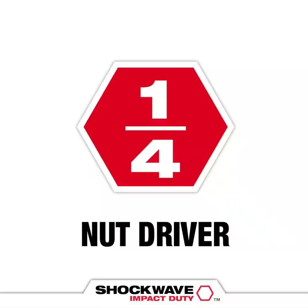 SHOCKWAVE Impact Duty 1/4 In. X 1-7/8 In. Alloy Steel Magnetic Nut Driver Bit (3