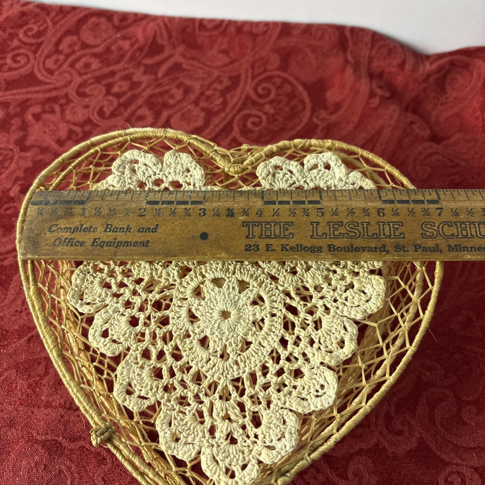 Handmade Woven Natural Abaca Wicker Nesting Heart Shaped Box Basket