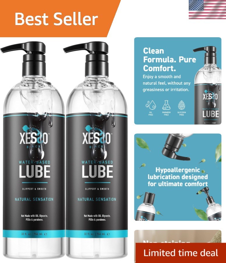 All-Natural Hypoallergenic Lubricant 64 fl oz - Perfect for Every Encounter