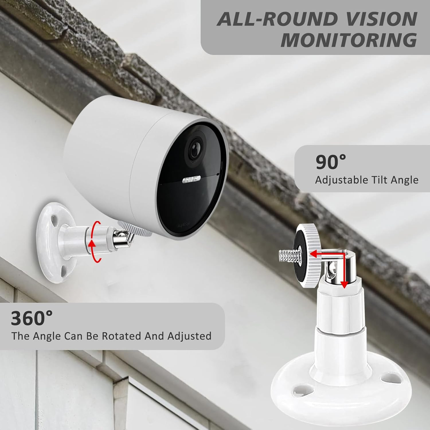 2 Pack Wall Mount Compatible with SimpliSafe Outdoor Security Camera,360�Rotate.